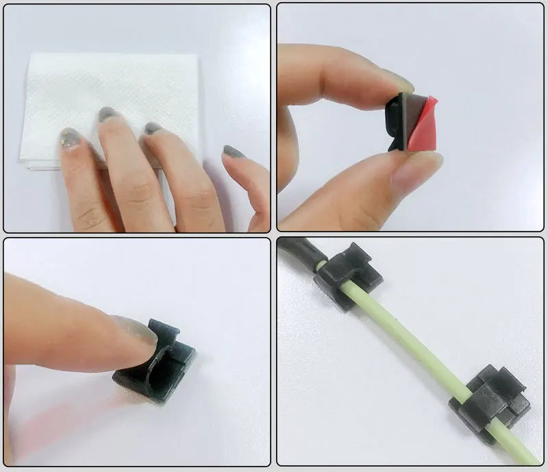 🔌📎 10/50PCS Cable Management Clips – Wire Organizer & Cord Holder