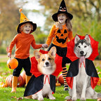 Halloween Vampire Pet Cape – Adjustable Cat & Dog Costume