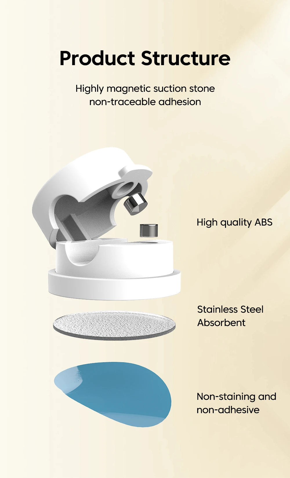 🧲🔄 360° Rotation Magnetic Cable Clip – Adhesive Wire Organizer