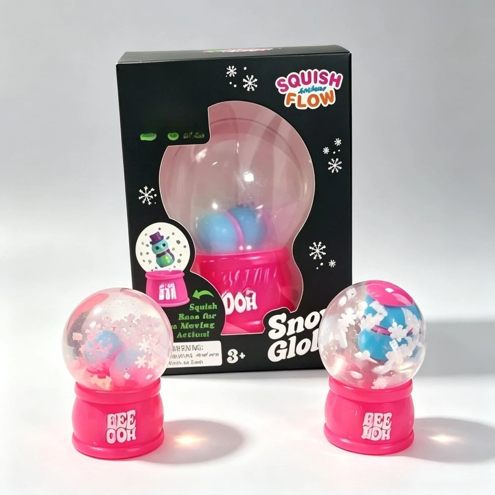 Snow Globe Fidget Squeeze Toy – Sensory Stress Relief Fidget