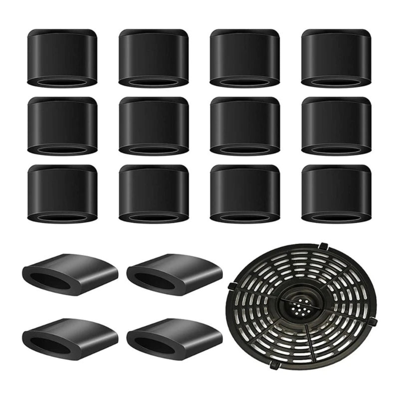 🍟✨ Air Fryer Grill Pan Crisper Plate Rubber Bumpers | Silicone Protective Feet Pads 🧩 | Heat-Resistant Replacement Accessories