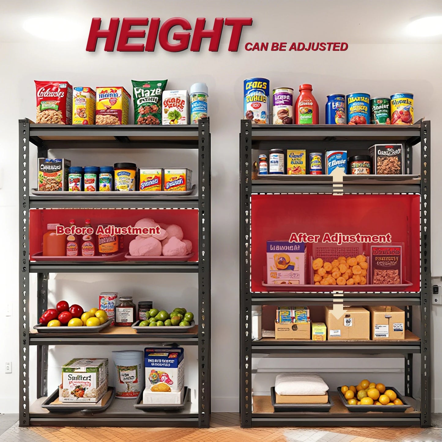 🧰✨ Heavy Duty Garage Shelving Storage Rack | 72" / 60" Height Adjustable Shelves 🏠 | 2000 LBS Capacity Metal Storage Shelf for Garage & Closet