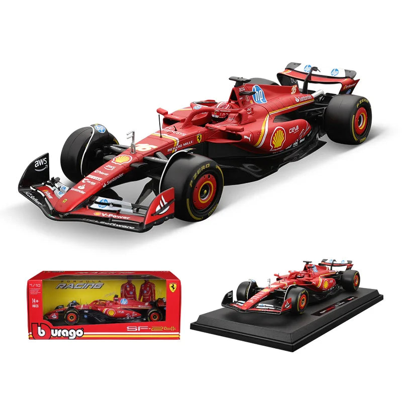 2025 SF25-#44 #16 Bburago 1:18 SF24 F1 Racing / SF23 F1 Ferrari Las Vegas #16 Sainz Static Car Model Vehicles Alloy Toy