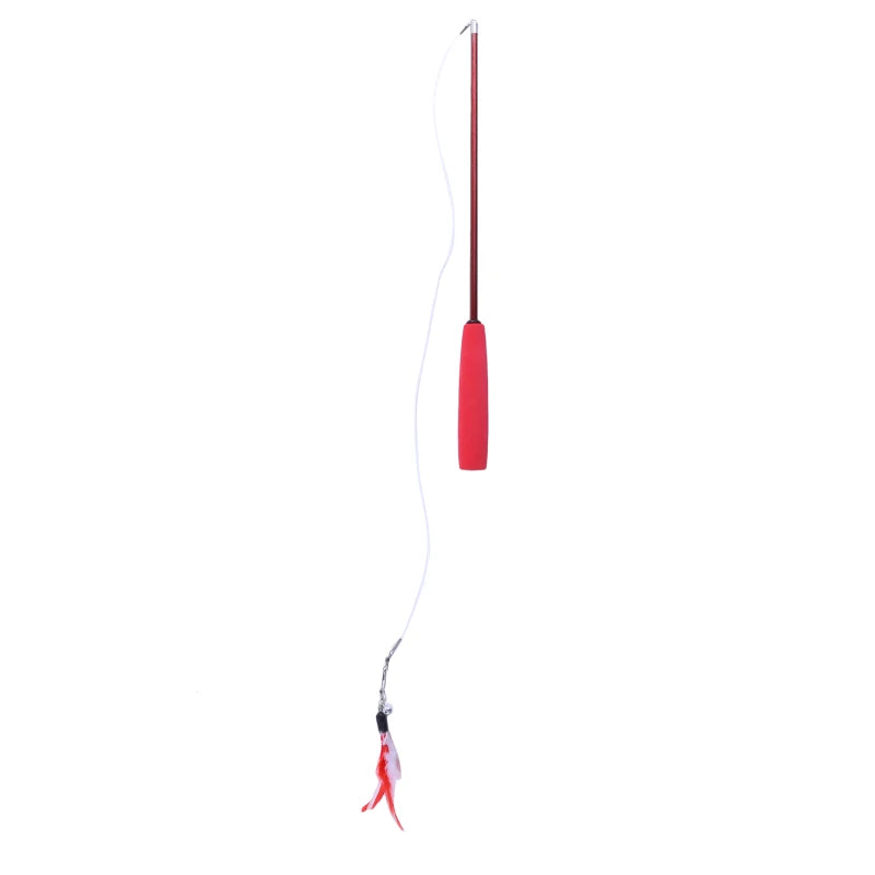 🎣🐾 Telescopic Cat Teaser Wand – 3-Section Fishing Pole Stick