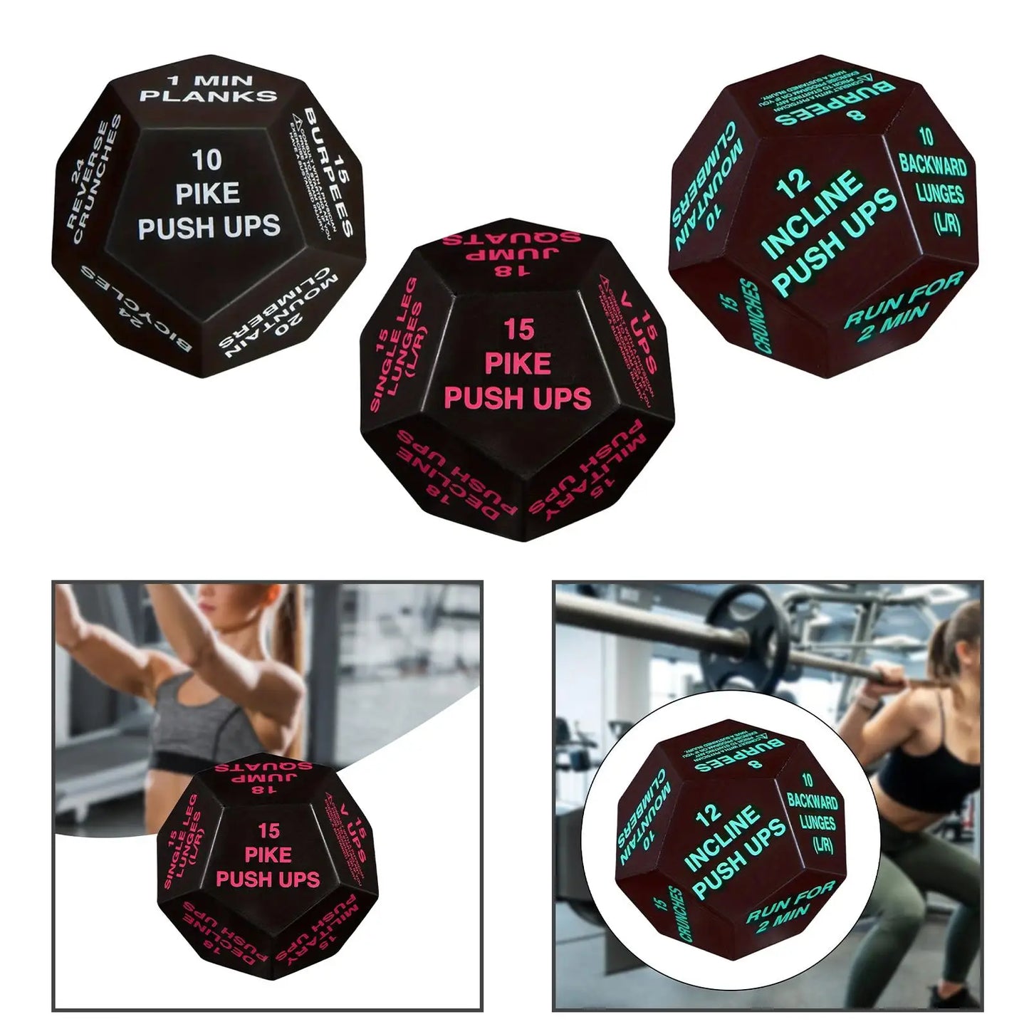 Cardio Plyometrics Stretching Workout Dice