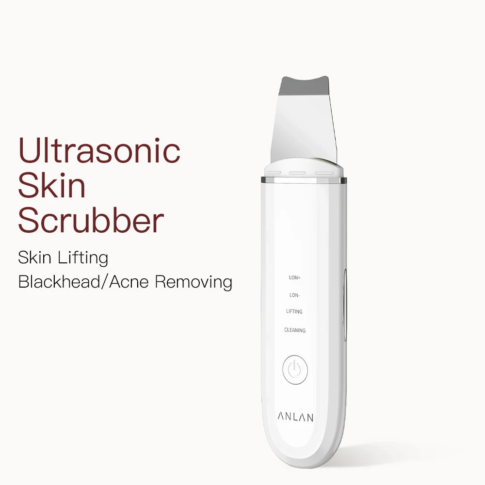 ✨🧖‍♀️ ANLAN Ultrasonic Skin Scrubber 💎 | Deep Cleaning Peeling Shovel Facial Cleaner 🫧 | Ultrasonic Face Lifting & Skin Care Device