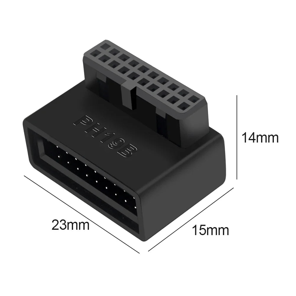 USB 3.0 Motherboard Header Adapter 19P/20P 90° Desktop Converter