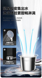 🚿💧 High Pressure Water-Saving Filter Shower Head – 5 Spray Modes Handheld Shower with One-Button Stop | Bathroom Accessories Set