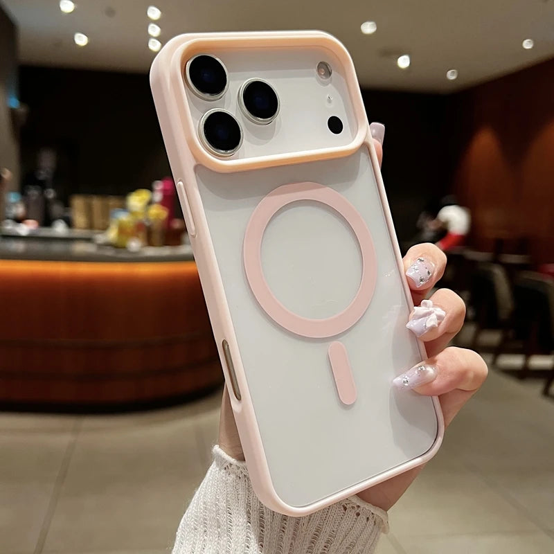 Clear Magnetic MagSafe Case for iPhone 17 / 17 Air / 17 Pro Max 📱 | Shockproof, Slim & Anti-Scratch Candy Color Cover