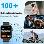 New Smartwatch for Men & Women – 1.73" HD Bluetooth Call Smart Watch for Android & iOS | Heart Rate, Blood Oxygen & Blood Pressure Monitor | Fitness Activity Tracker (LAXASFIT)