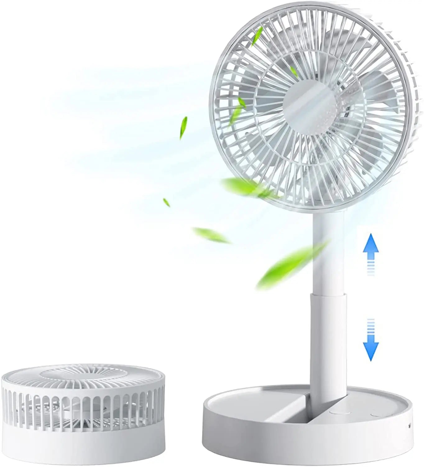 🌬️🔋 USB Foldable Mini Fan – 4 Speeds & Timer Table Fan