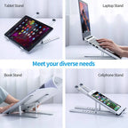 💻🔧 Aluminum Alloy Adjustable Foldable Laptop Stand – Portable Cooling Holder
