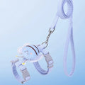 Cat Harness Leash Collar Set, Adjustable Cartoon Bee Design Double Layer Dog Harness for Small and Medium Pets Outdoor Walking Gear