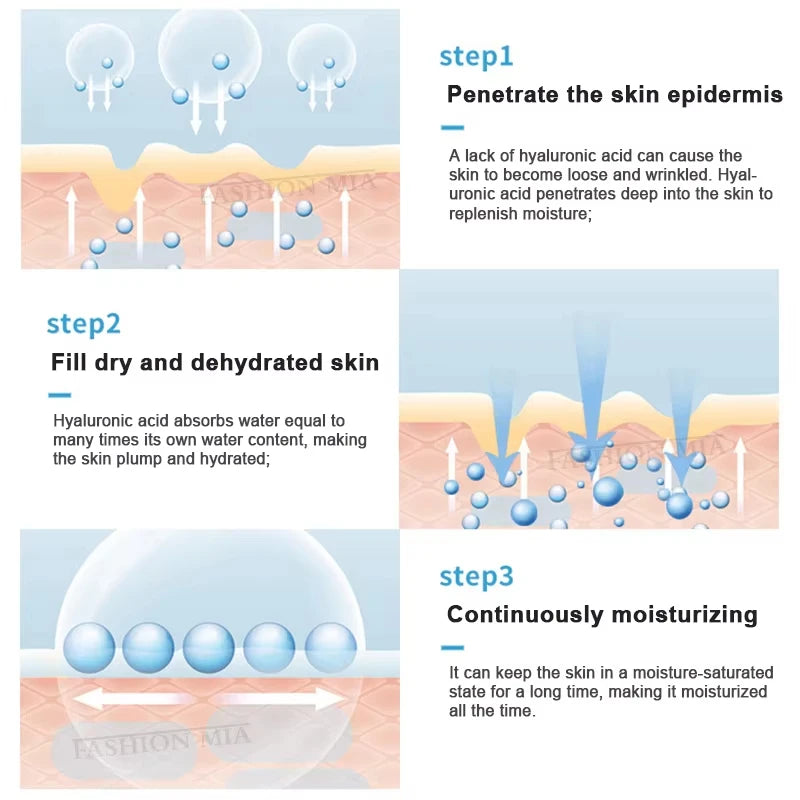 ✨💧 Korean Hyaluronic Acid Facial Serum (5ml) – Moisturizing & Rejuvenating Professional Skin Care Essence