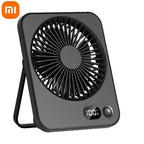 🌬️📱 Xiaomi Portable Desk Fan – 5 Speeds Ultra Quiet with Power Display