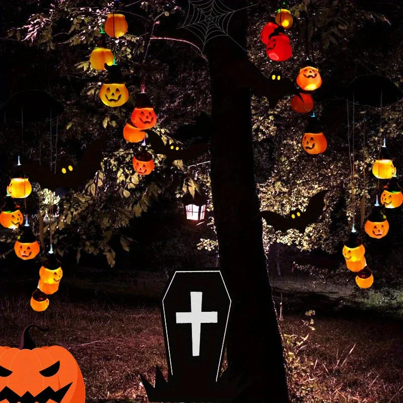 Solar Halloween String Lights – Skull, Ghost & Pumpkin