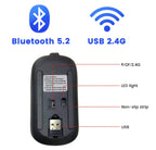 🖱️🔋 Rechargeable Wireless Bluetooth Mouse – 2.4GHz Silent Ergonomic Mini