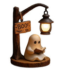 Ghost Reading Night Light – Cute Halloween 3D Décor