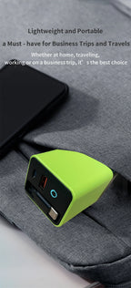 ⚡ 80W USB-C PD Fast Charger with Retractable Cable 🔄 | 100–240V Travel Wall Adapter for iPhone 16, MacBook, Samsung & Pixel 💻📱