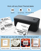 🏷️📦 Marklife X4 Thermal Label Printer – 4x6 Bluetooth Shipping Printer