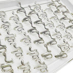 🐍💍 50pcs Vintage Snake Rings Set – Adjustable Silver Animal Jewelry