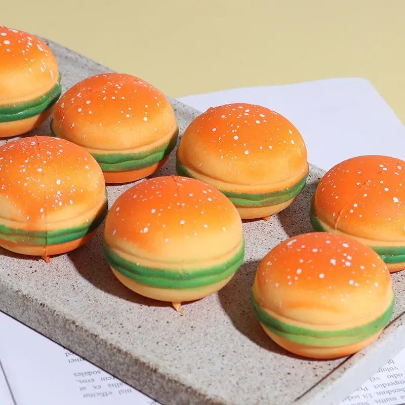 Hamburger Stress Ball – TPR Food-Shaped Sensory Squeeze Fidget Toy