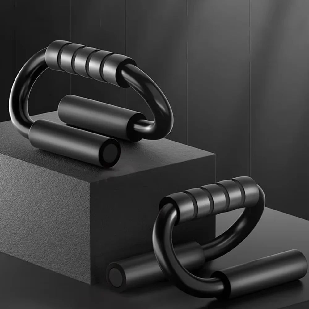 S-Type Push Up Bars – Anti-Skid Foam Handle & Thickened Steel Home Fitness Equipment💪🔥