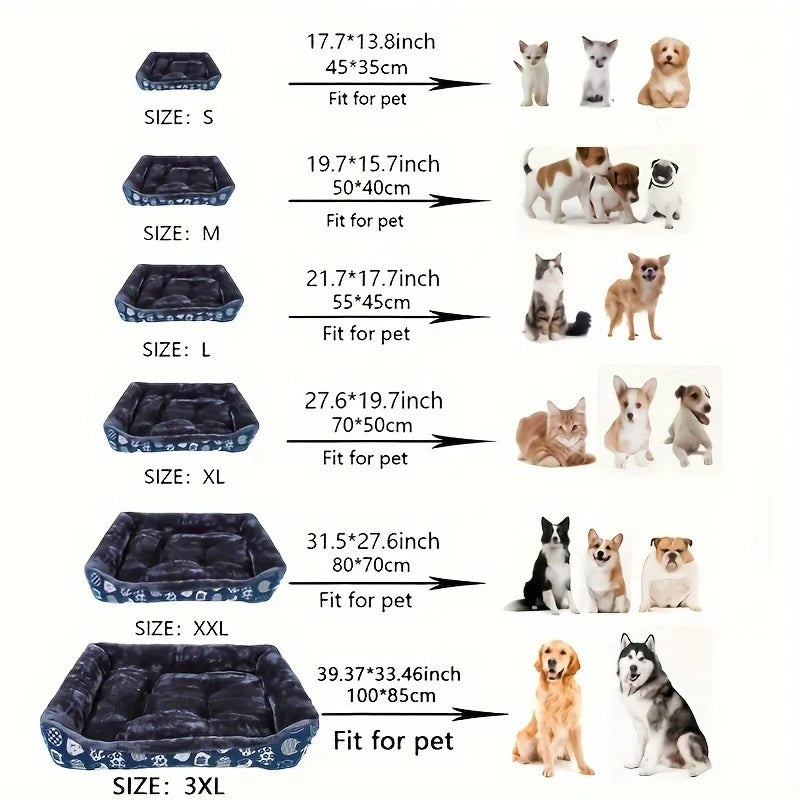 🛋️🐾 Winter Plush Pet Bed Sofa – Cozy Dog & Cat Mat