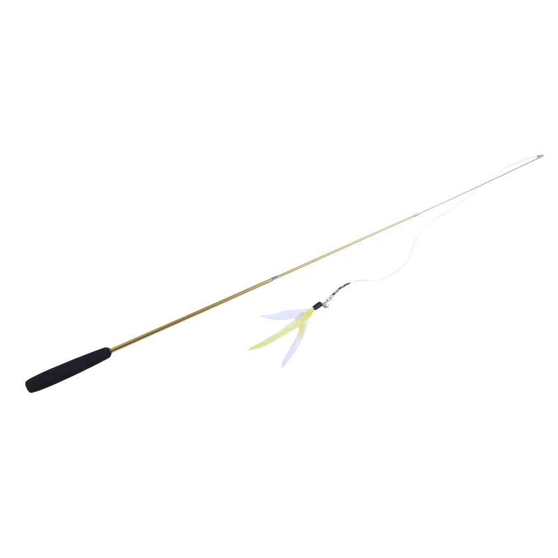 🎣🐾 Telescopic Cat Teaser Wand – 3-Section Fishing Pole Stick