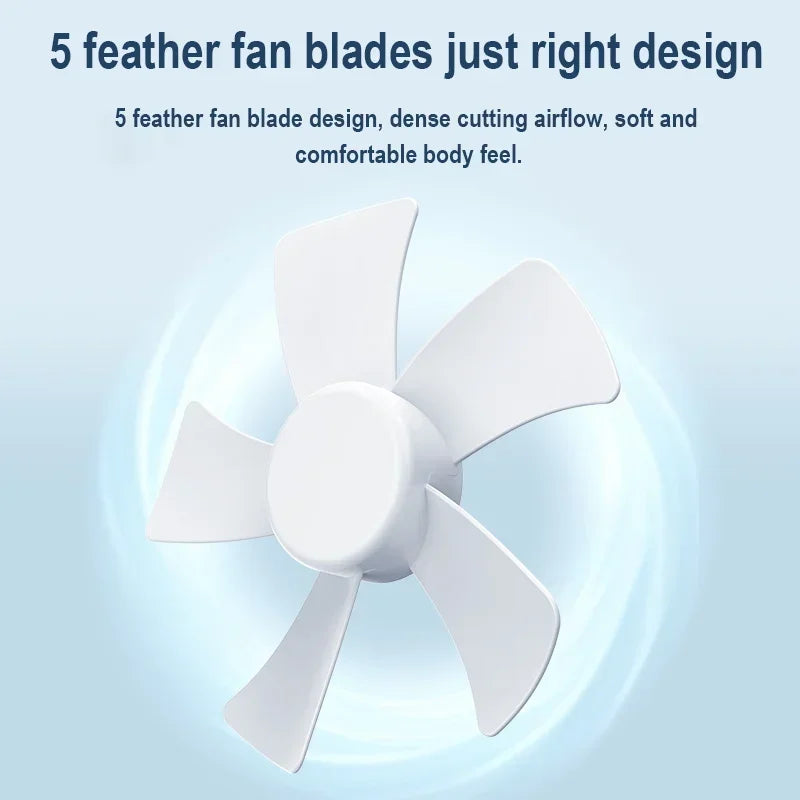 🌬️🔋 7200mAh Rechargeable Desktop Fan – High Wind Portable Table Fan