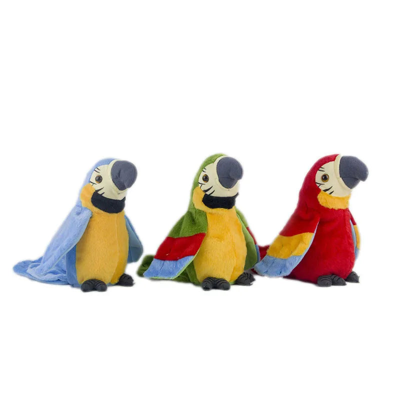 🦜💬 Talking Macaw Parrot Plush Toy – Voice Repeating Electronic Stuffed Bird with Animated Movement