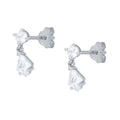 ✨💎 925 Silver Ear Needle Crystal Star Stud Earrings 💖 | Heart Chain Tassel Pendant Earrings for Women 👰 | Party & Wedding Jewelry Accessories 🌟
