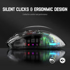 🔥🖱️ ATTACK SHARK X2 Pro Triple Mode Wireless RGB Gaming Mouse – Transparent Shell