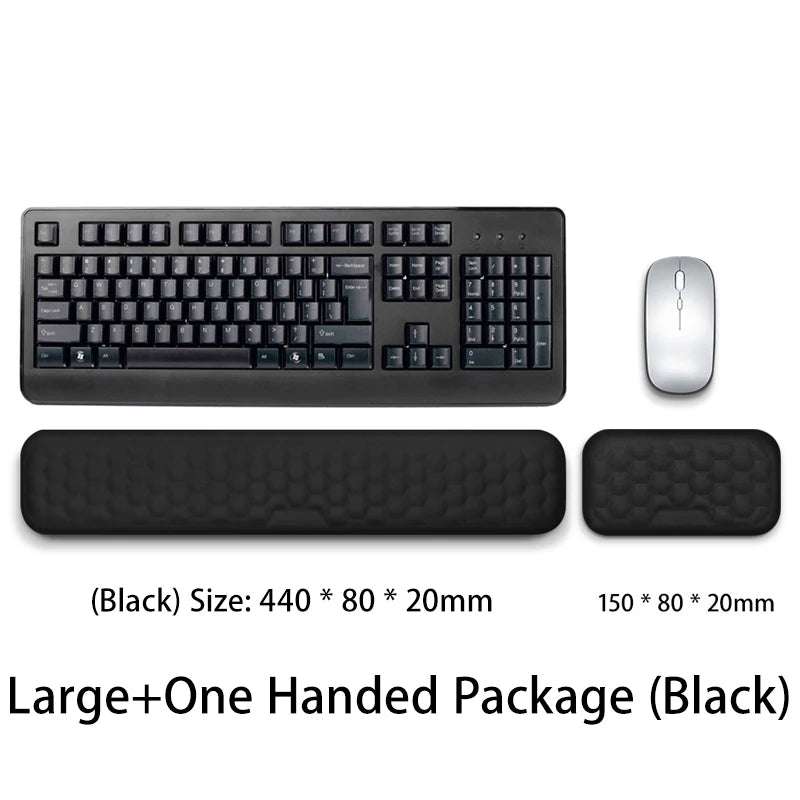 ⌨️🖱️ Ergonomic Memory Foam Keyboard & Mouse Wrist Rest Pad