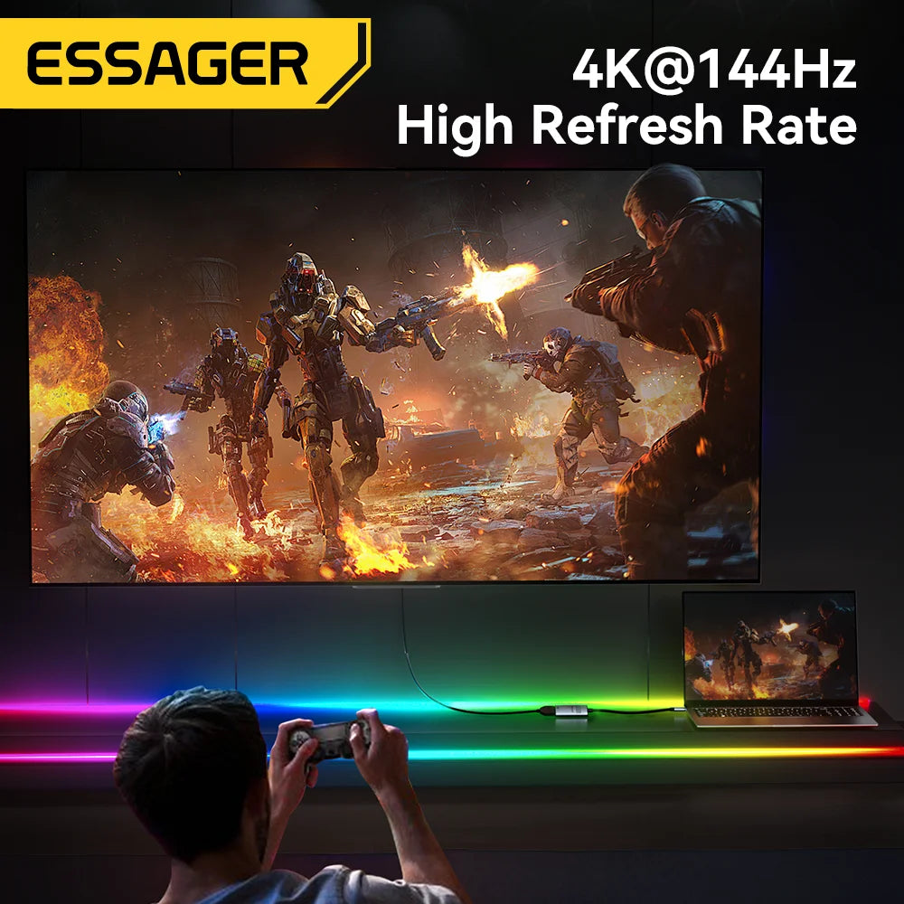 📺🔗 Essager HDMI to USB-C Adapter – 8K@60Hz / 4K@120Hz High-Speed Converter