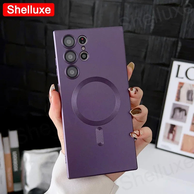 Luxury MagSafe Magnetic Soft TPU Case for Samsung Galaxy S25 Ultra / EDGE