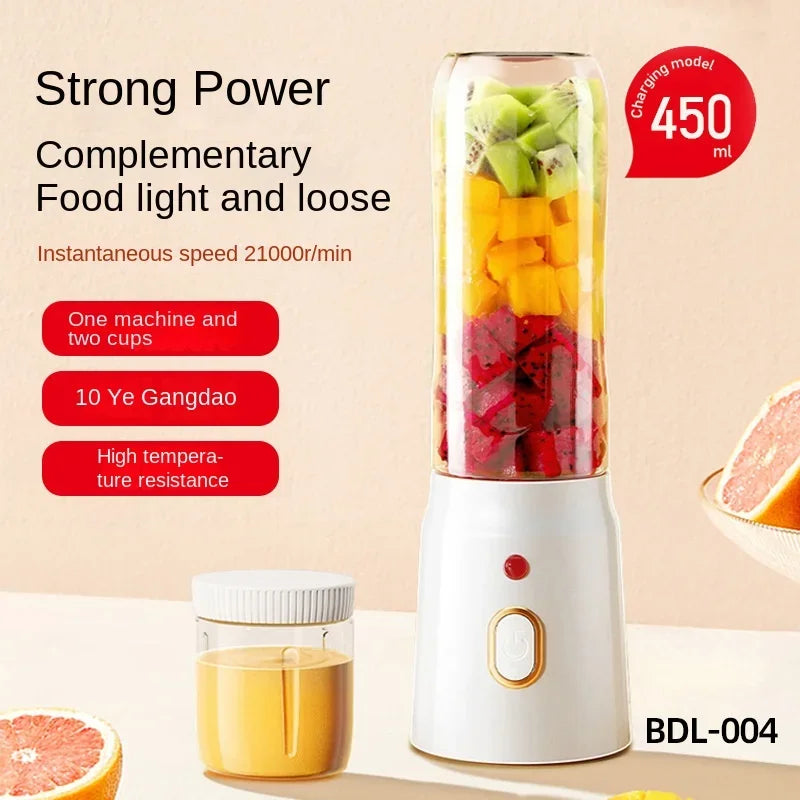 🥤⚡ Portable Kitchen Blender Wireless Electric Fruit Juicer 🍊 | 10-Blade Ice Crushing Mixer Machine ❄️ | USB Rechargeable Mini Food Blender for Home & Travel 🏡🚶‍♀️