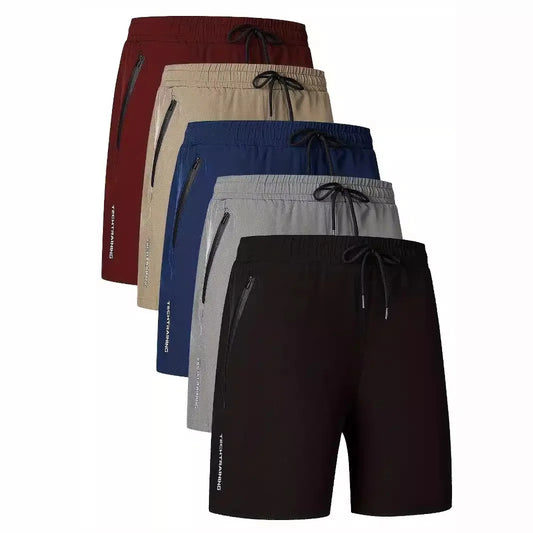 Men's Breathable Letter Print Shorts Dry Outdoor Casual Shorts Beach Shorts Gym Sport Running Squat Fitness Men Short Pants Breathable Drawstring Shorts