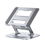 💻🔄 360° Rotatable Aluminum Laptop Stand – Adjustable Desk Riser