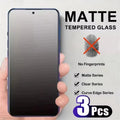 3PCS Matte Tempered Glass Screen Protector – Anti-Glare Frosted for iPhone