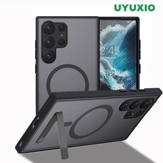UYUXIO Magnetic Stand Case for Samsung Galaxy S24 / S23 / S22 Ultra Plus