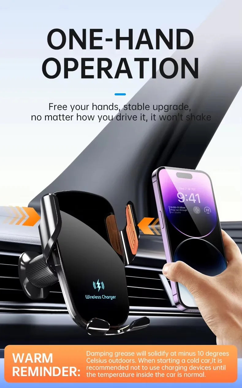 🚗📱 UYUXIO 15W Wireless Car Charger Air Vent Mount