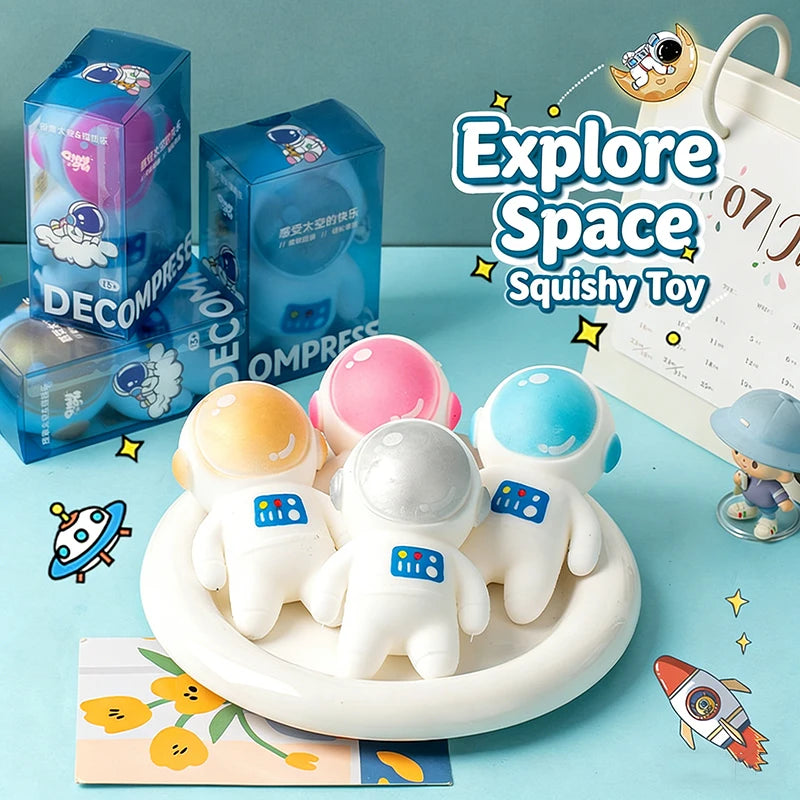 Astronaut Squishy Toy – Kawaii Space Man Sensory Fidget Ball