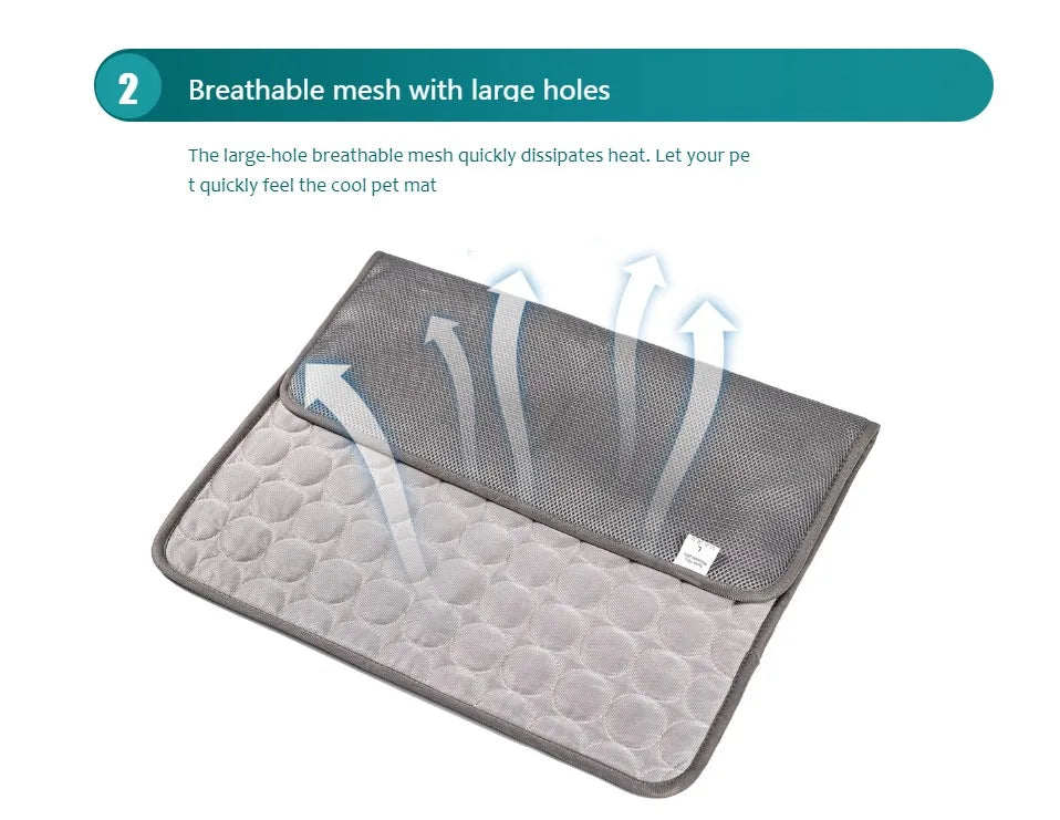❄️🐾 Dog Cooling Mat – Summer Pet Cold Bed Ice Pad