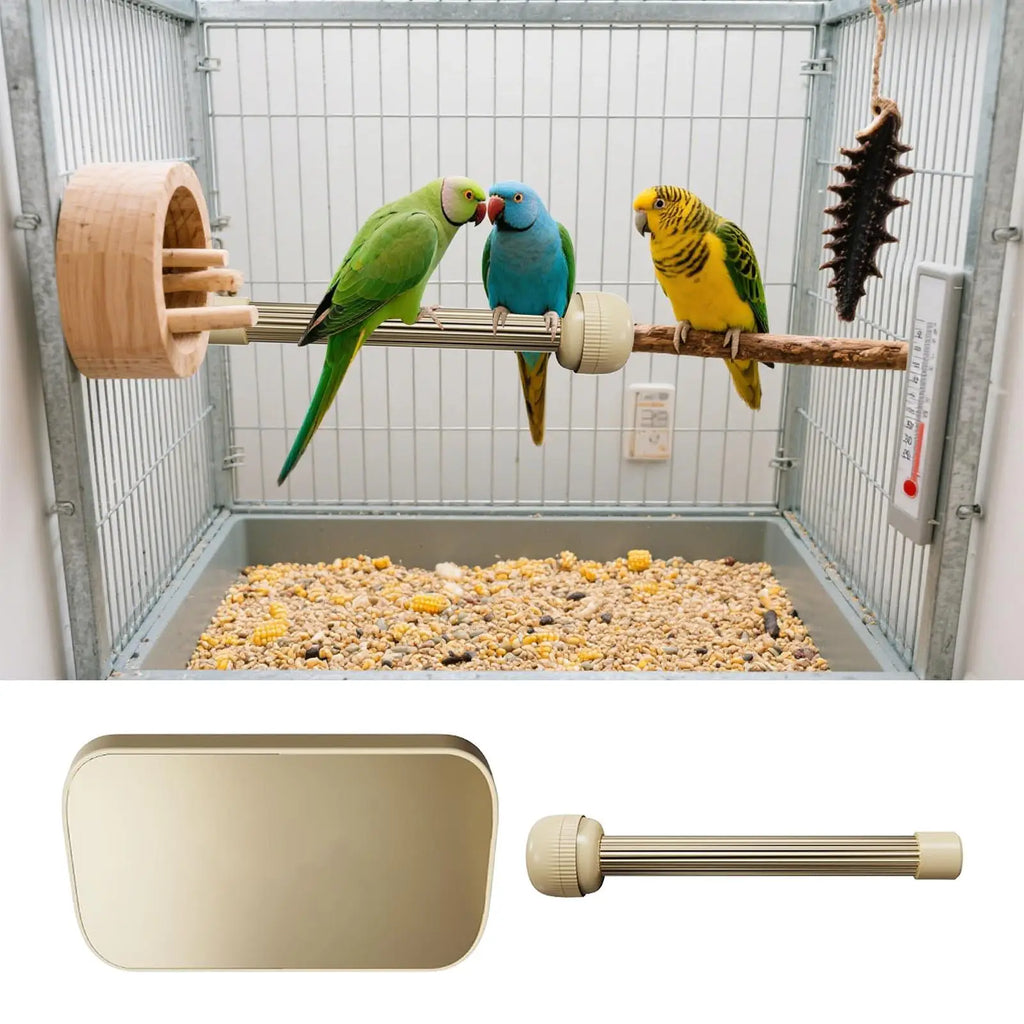 🦜🔥 Auto Thermostat Heated Bird Perch – Safe Winter Warmer Stand