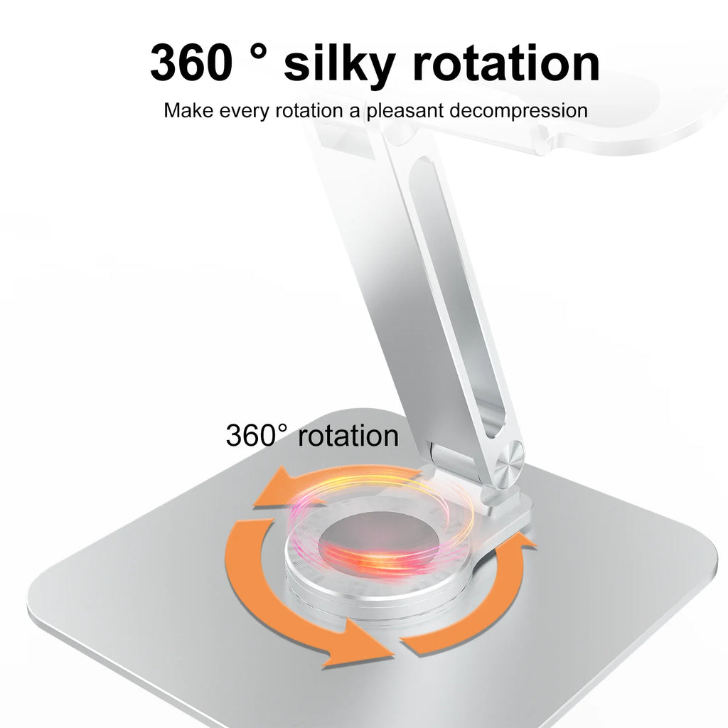 💻🔄 Portable 360° Aluminum Laptop Stand – Foldable Adjustable Holder