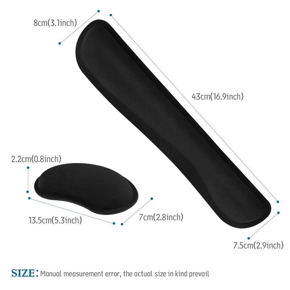 ⌨️🖱️ Widen Memory Foam Wrist Rest Set – Keyboard & Mouse Support
