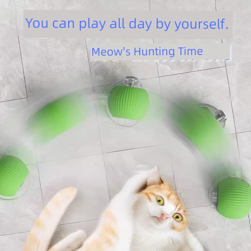 🐾 Cat Intelligent Dodgeball 🎾 Automatic Funny Cat Ball 🐱 Electric Interactive Toy ⚡ Bite & Fall Resistant 💪 Type‑C Charging 🔋