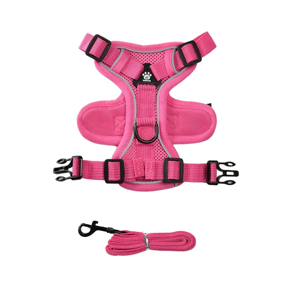 🐾🎽 Tactical Reflective Cat & Small Dog Harness with Leash