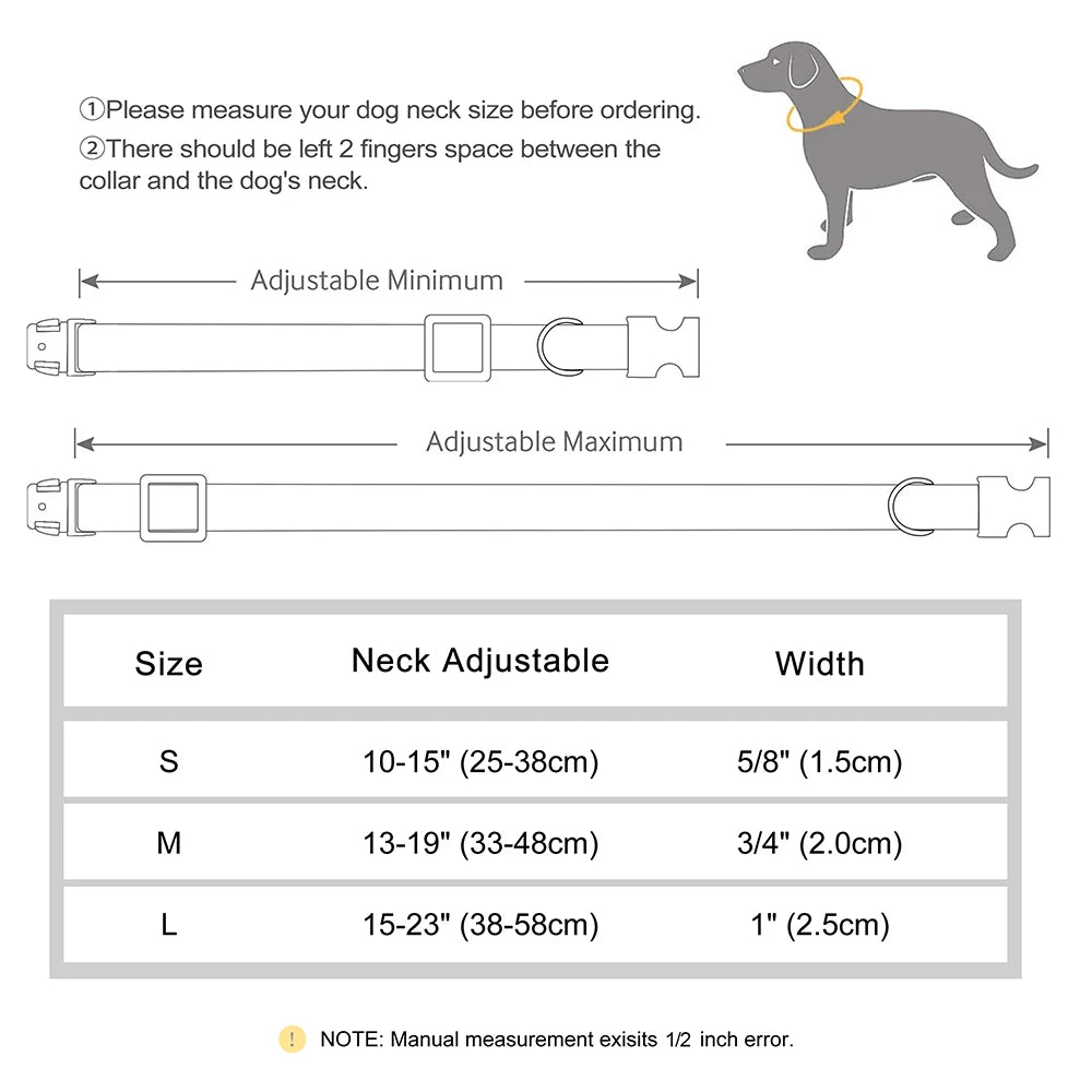 🐶🏷️ Custom Engraved PU Leather Dog Collar – Adjustable ID Tag